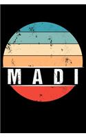 Madi: 100 Pages 6 'x 9' -Dot Graph Paper Journal Manuscript - Planner - Scratchbook - Diary