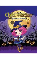 Chibi Witches Adult Coloring Book