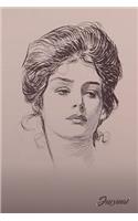 Journal: Gibson Girls Rose Gold Dot Grid Notebook, 6"x9"