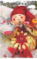 Notebook: Elf Asleep in the Snow - 80 Page Paperback Journal/Diary/Lists.