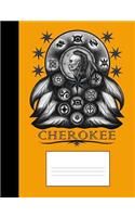 Cherokee Indian Magic Symbols: Native American Composition - 7.44 X 9.69 - Graph Ruled - 120 Pages