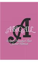 Abigail Personalized Lined Journal Notebook