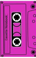 Cassette Notebook: Lined A5 Notebook - White Paper, A5 Size (5.5 x 8.5 inches), 100 pages (50 sheets)