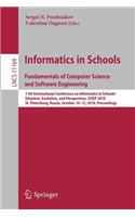 Informatics in Schools. Fundamentals of Computer Science and Software Engineering