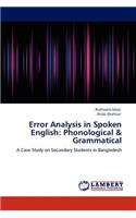 Error Analysis in Spoken English
