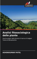 Analisi fitosociologica delle piante