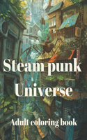 Steam punk universe adult coloring book