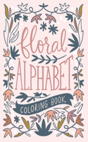 Floral alphabet coloring book