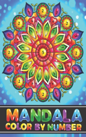 Mandala Color By Number For Kids BLACK BACKGROUND
