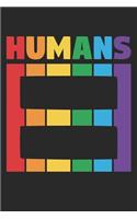 LGBT Notebook - LGBT Equality Humans Rainbow LGBT Support Month Ally - LGBT Journal