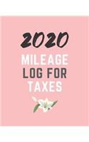 2020 Mileage Log For Taxes