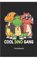 Cool Dino Gang Notebook: Lined Journal for Gangster, Saurian and Dinosaur Fans - Paperback, Diary Gift for Men, Women and Children