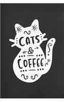 Cats and Coffee: Blank Lined Notebook to Write in for Notes, to Do Lists, Notepad, Journal, Funny Gifts for Cat Lover