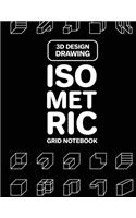 3D Design Drawing Isometric Grid Notebook