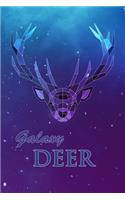 Galaxy Deer: 200 Pages 6 x 9 Geometric Animal Design Blank Lined Journal, Notebook or Diary