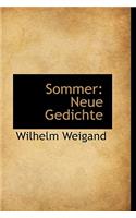Sommer: Neue Gedichte