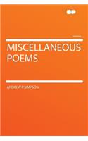 Miscellaneous Poems