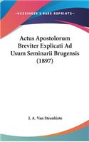 Actus Apostolorum Breviter Explicati Ad Usum Seminarii Brugensis (1897)