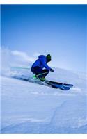 A Skier on the Mountain Winter Sports Journal: 150 Page Lined Notebook/Diary