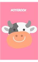 Baby Cow Kids Notebook [Lined] [6x9] [110 pages]