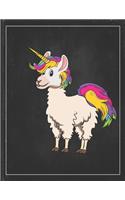 Unicorn Llama: Cute Alpaca Gifts Llama Llama Books for Kids Lightly Lined Pages Daily Journal Diary Notepad