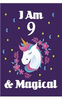 Unicorn Journal I am 9 & Magical!