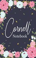 Cornell Notebook: Floral Cornell Notes Notebook - Cornell Note Taking Notebook - Student Notebook For Note Taking - 8.5 x 11 Cornell Journal
