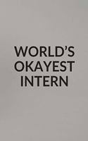 World's Okayest Intern: Funny Journal Notebook Diary 6" x 9" 120 lined pages