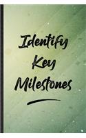 Identify Key Milestones: Funny Blank Lined Positive Motivation Notebook/ Journal, Graduation Appreciation Gratitude Thank You Souvenir Gag Gift, Fashionable Graphic 110 Page