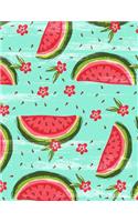 Watermelon Notebook Grid: Cute Watercolor Fruit Grid Paper Page Journal Squared Graph Sheet Graphing Doodling Drawing Sketching Journaling For Kids Teen Girl Artist Women Lad(18 Watermelon Notebook Grid)