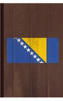 Bosnia Flag Journal Notebook: Blank Lined Ruled for Writing 6x9 110 Pages