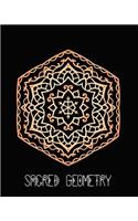 Sacred Geometry: Earthly Spirits Mandala Art Journal Cover, Cornell Lined Notebook . Geometric Design for Yoga, Meditation, Dream Diary or Notes for Work or School.