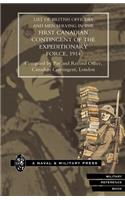 List of Officers and Men Serving in the First Canadian Contingent of the British Expeditionary Force 1914: (English)