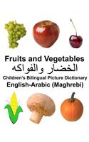 English-Arabic (Maghrebi) Fruits and Vegetables Children's Bilingual Picture Dictionary: (Freebilingualbooks.com)
