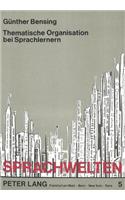 Thematische Organisation Bei Sprachlernern