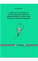 A Posteriori Error Estimation for Non-Linear Eigenvalue Problems for Differential Operators of Second Order with Focus on 3D Vertex Singularities