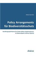 Policy Arrangements für Biodiversitätsschutz. Handlungsspielräume für Dritte-Sektor-Organisationen im Nationalpark Unteres Odertal