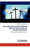 Evaluation of the Biblical basis of the tenets of Fundamentalism