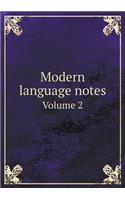 Modern Language Notes Volume 2
