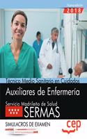 Tecnico medio sanitario en cuidados auxiliares de enfermeria. Servicio Madrileno de Salud (SERMAS). Simulacros de examen