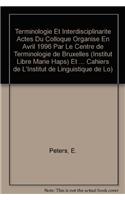 Terminologie Et Interdisciplinarite
