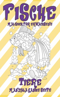 Malbuch für Erwachsene - Mandala Ganze Seite - Tiere - Fische
