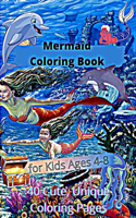 Mermaid Coloring Book for Kids Ages 4-8
