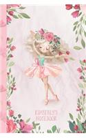 Kimberly's Notebook: Dance & Ballet Jorunal for Girls, 108 lined pages 6x9