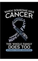 When Someone Has Cancer the Whole Family Does Too Stomach Cancer Awareness: Gastric Notebook to Write in, 6x9, Lined, 120 Pages Journal