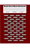 Blank Sheet Music Notebook 8.5