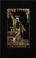 The Magician: Tarot Card Journal - 5 x 8 College 120 Ruled Pages - Black Leather Style and Gold - College Ruled Notebook