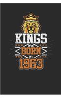 Kings Are Born In 1963: Blank Lined Notebook / Journal (6 X 9) - Birthday Gift and Anniversary Gift for Women and Men