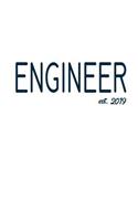 Engineer est. 2019: 6x9 Weekly Planner 2019/2020 Graduation Gift for College or University Graduate for college, high school or students