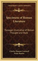 Specimens of Roman Literature